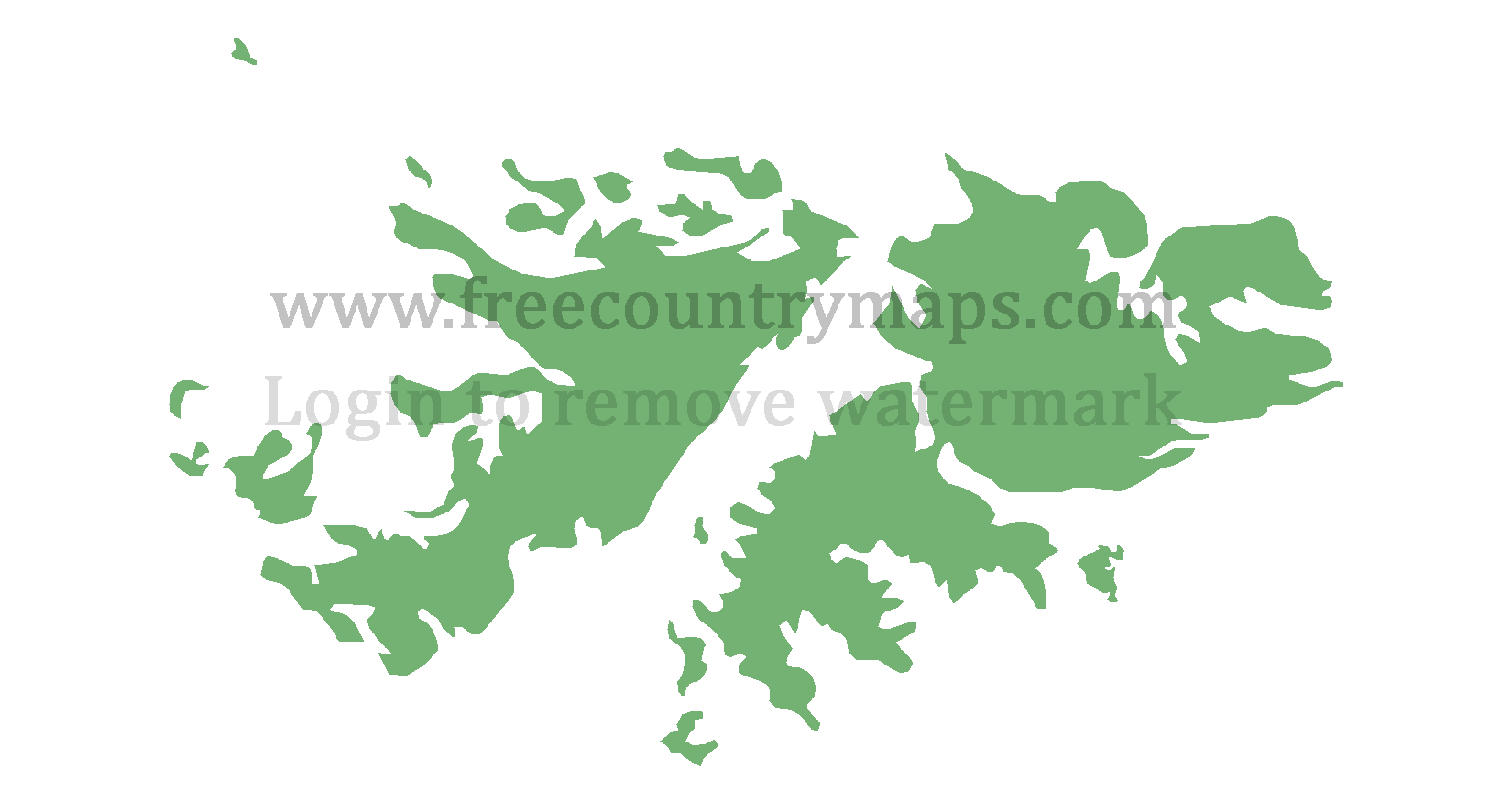 Falkland Islands Blank Mercator Map