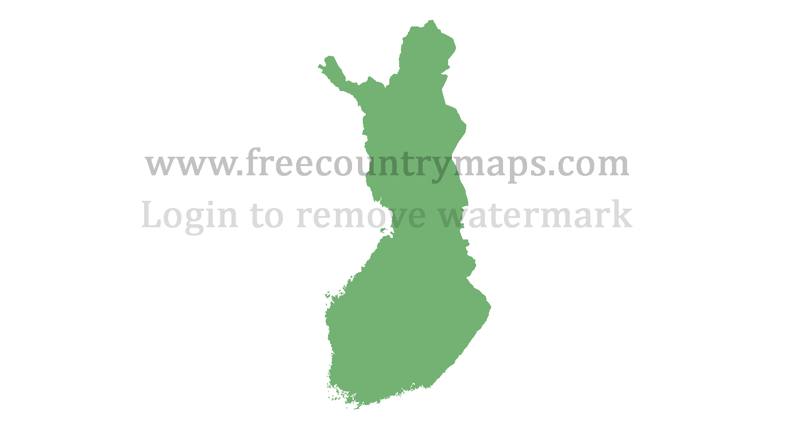 Finland Blank Mercator Map