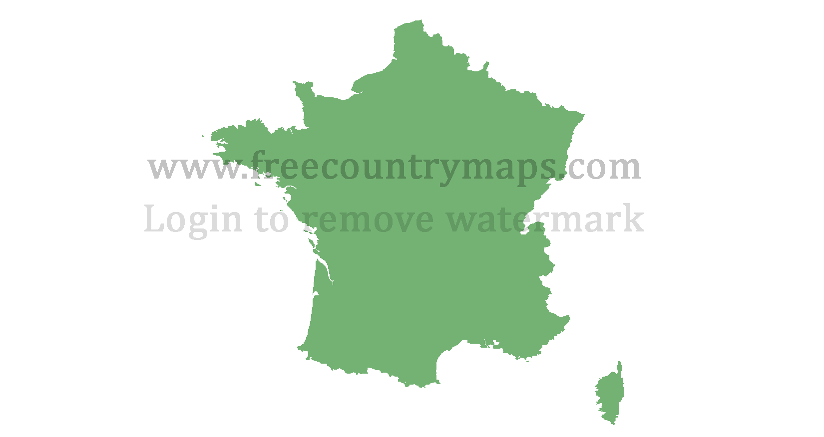 France Blank Mercator Map