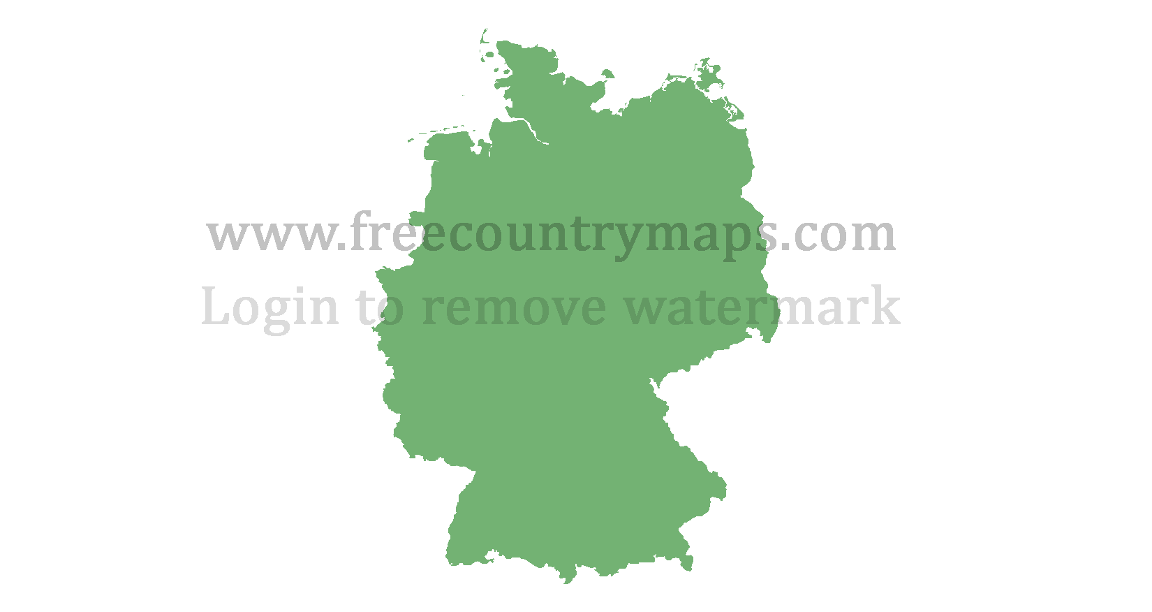 Germany Blank Mercator Map