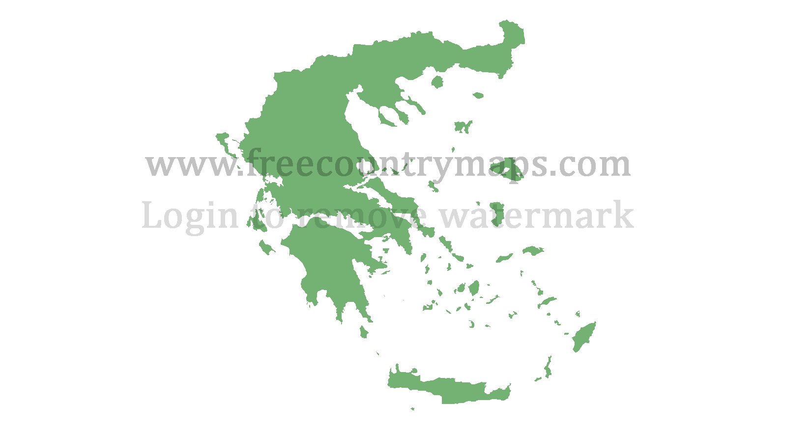 Greece Blank Mercator Map
