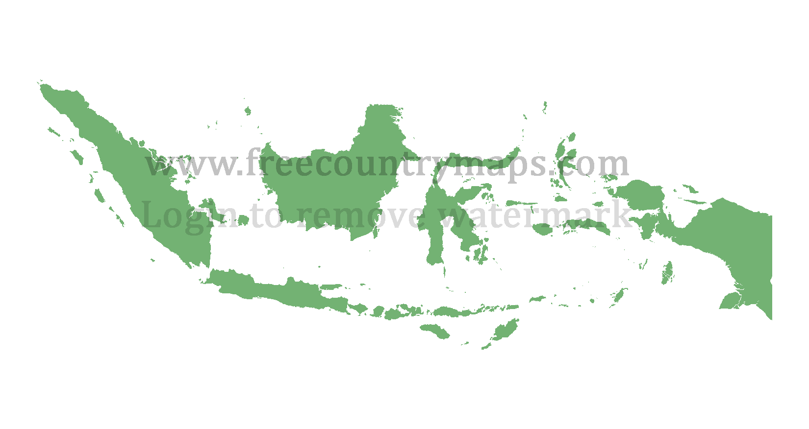 Indonesia Blank Mercator Map
