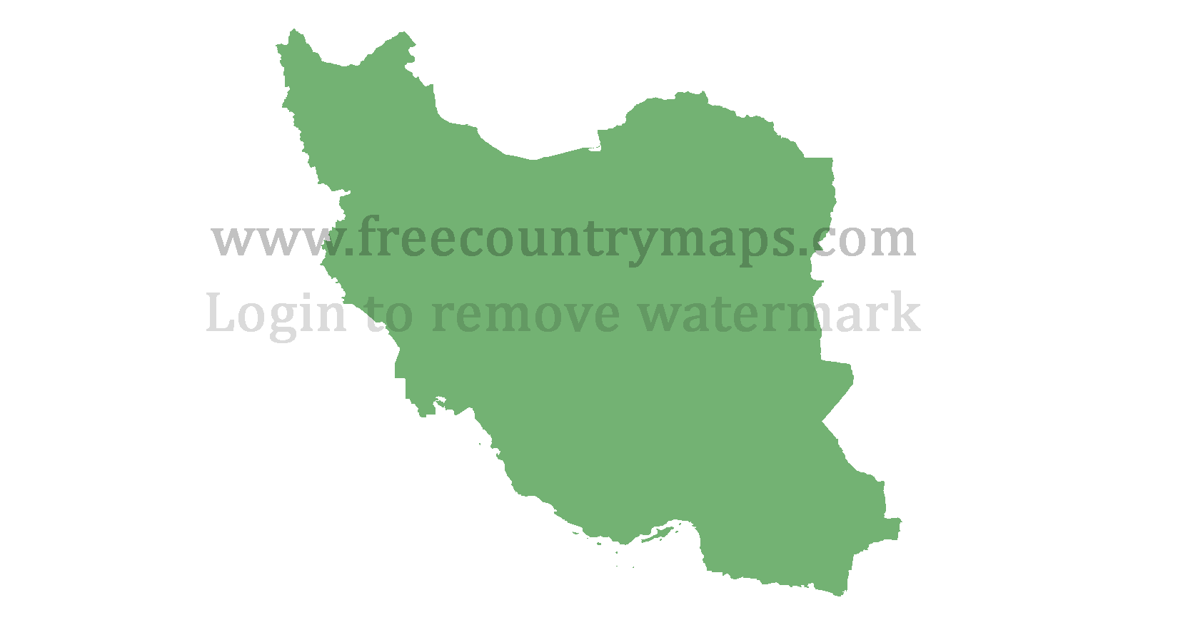 Iran Blank Mercator Map