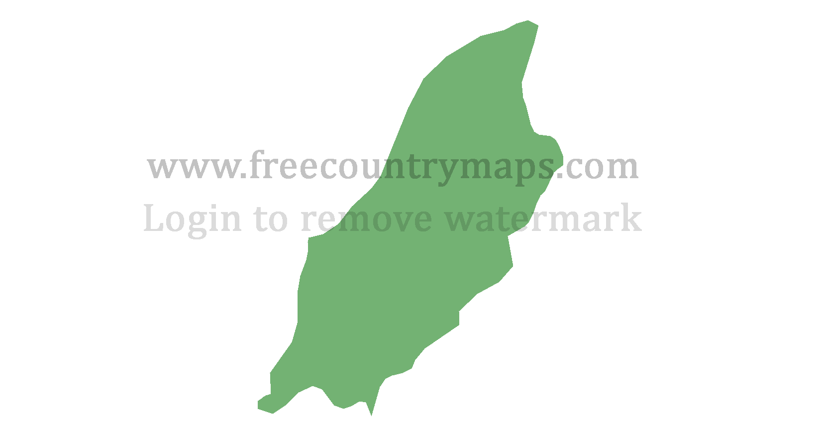 Isle of Man Blank Mercator Map