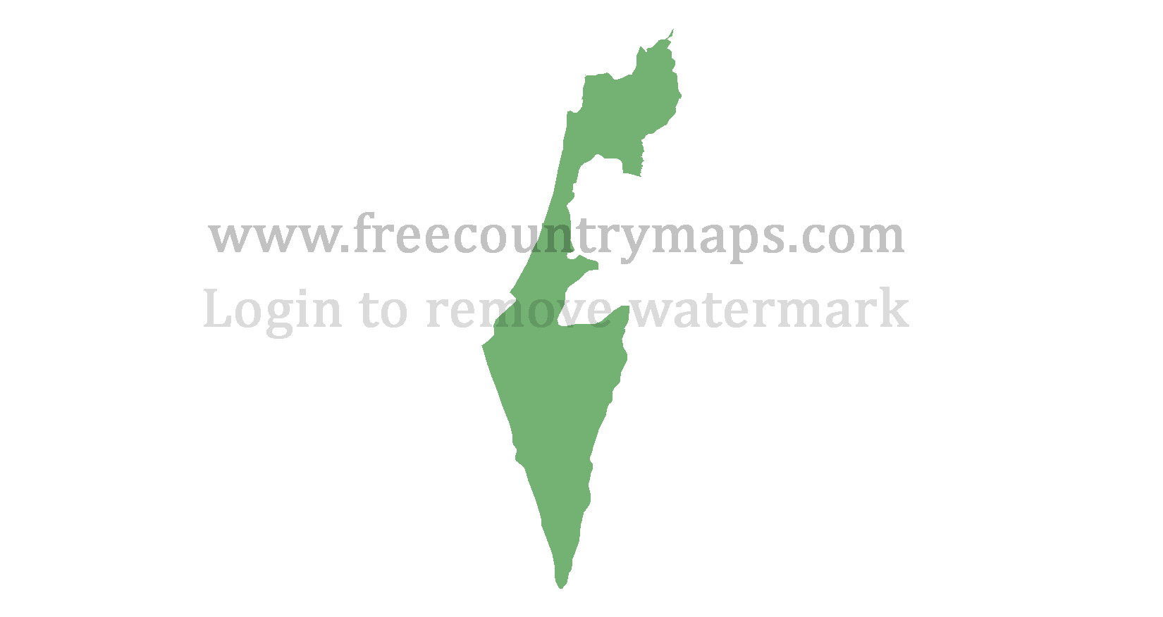 Israel Blank Mercator Map