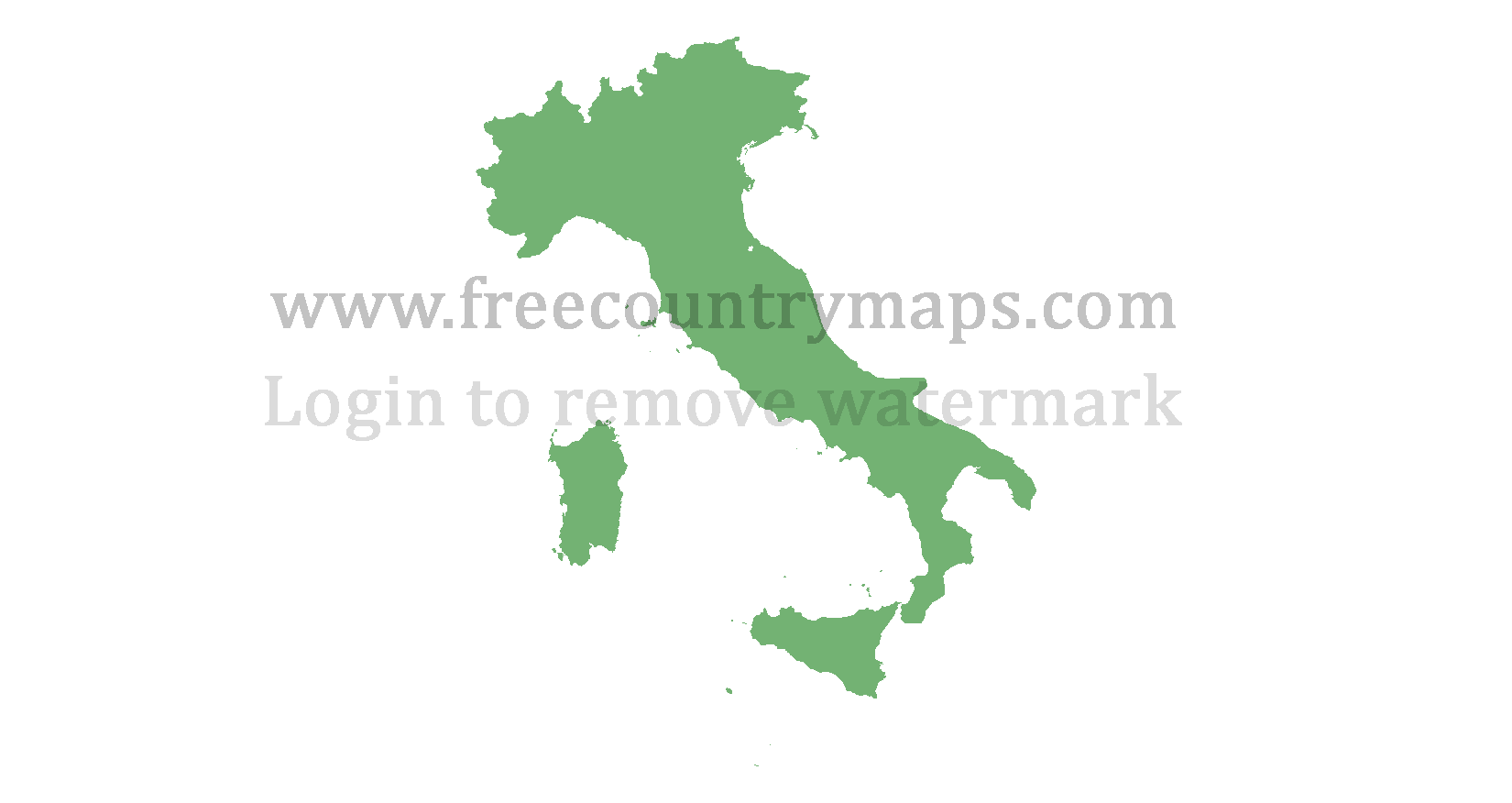 Italy Blank Mercator Map