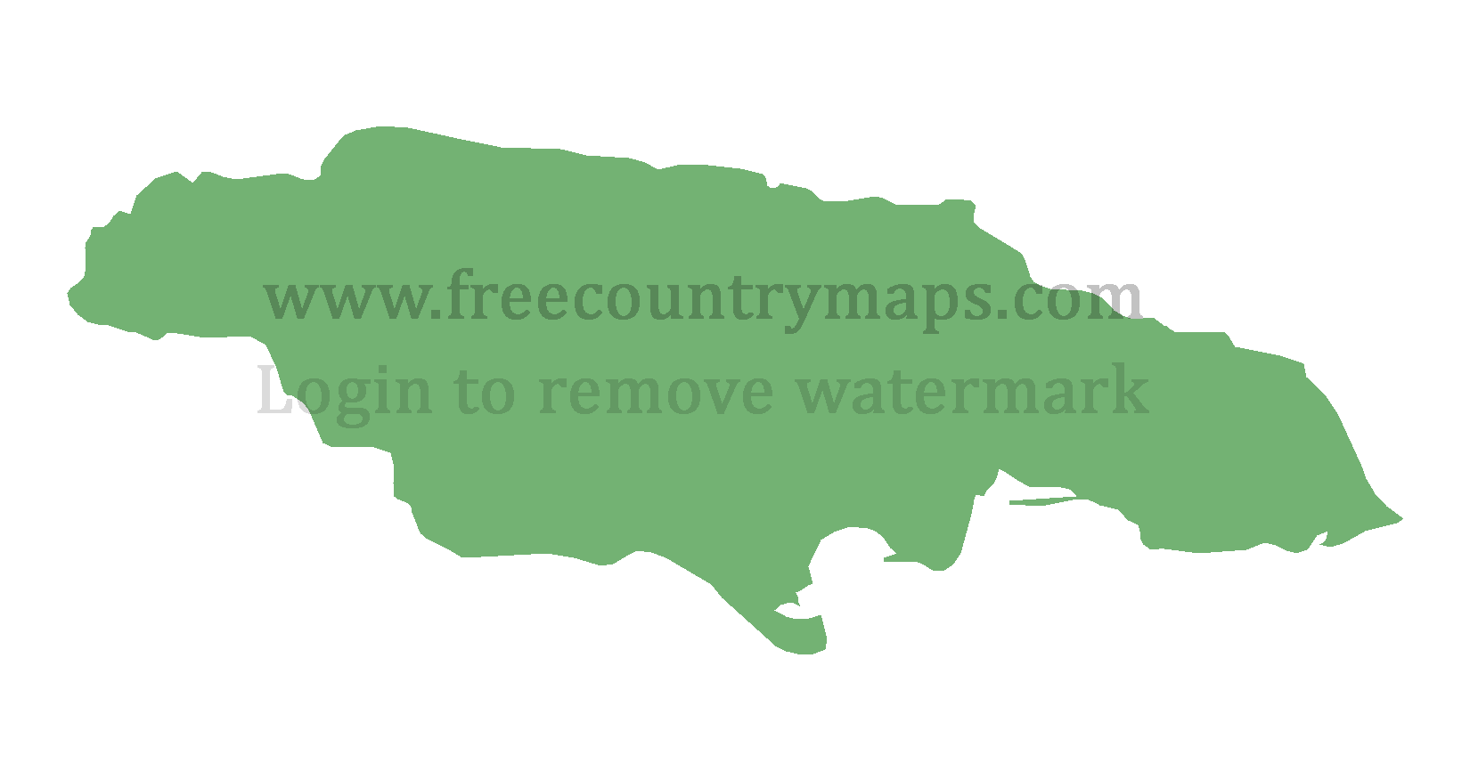 Blank map of Jamaica : Free Gif, PNG and Vector Blank Maps