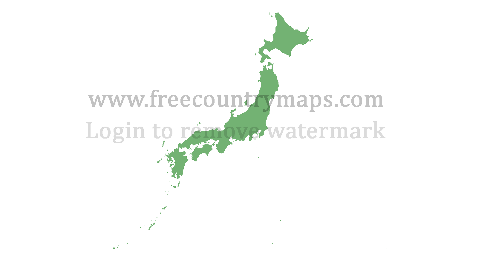 Japan Blank Mercator Map