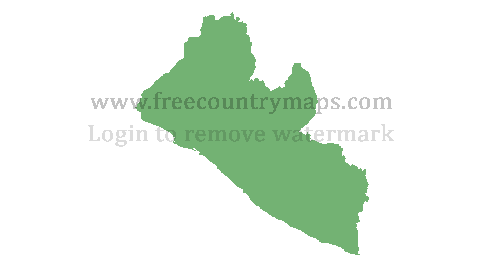 Liberia Blank Mercator Map
