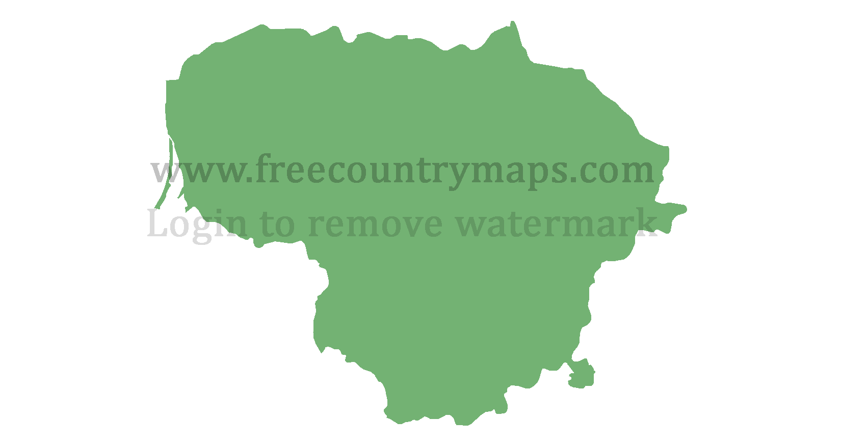 Lithuania Blank Mercator Map