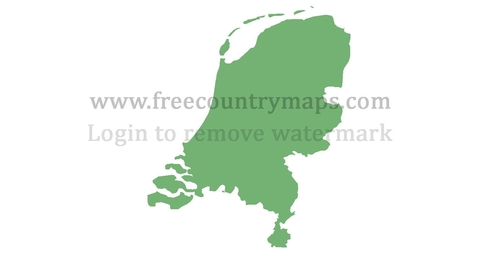 Netherlands Blank Mercator Map