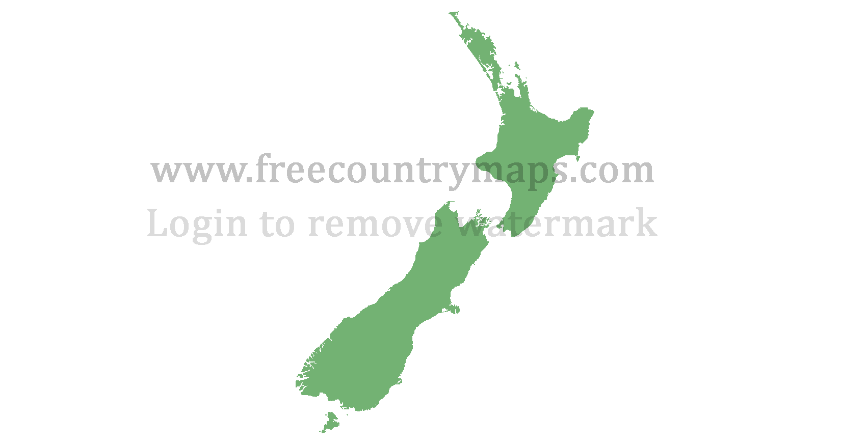 New Zealand Blank Mercator Map
