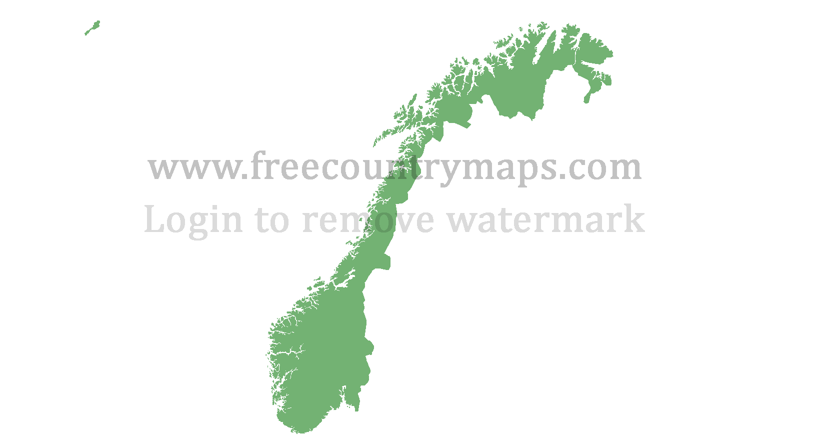 Norway Blank Mercator Map