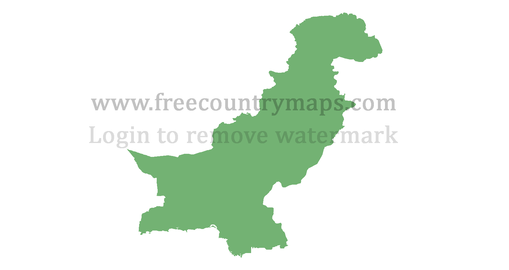 Pakistan Blank Mercator Map