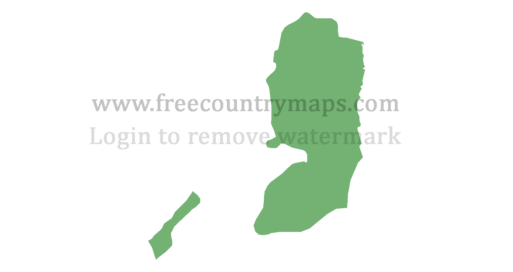 Palestine Blank Mercator Map