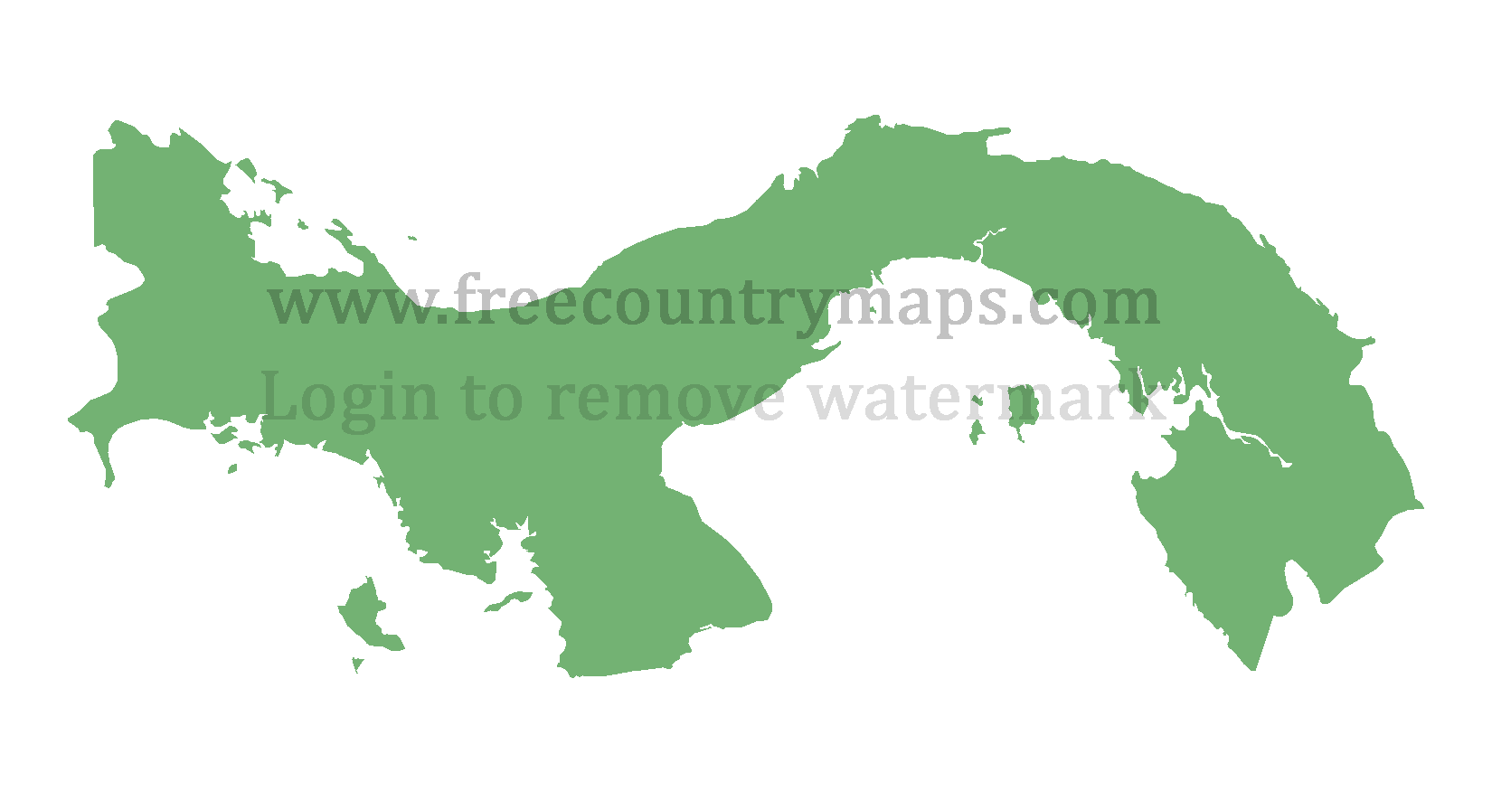 Panama Blank Mercator Map