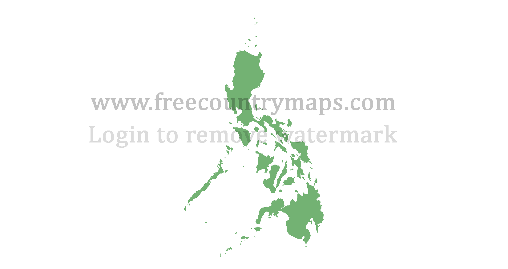 Philippines Blank Mercator Map