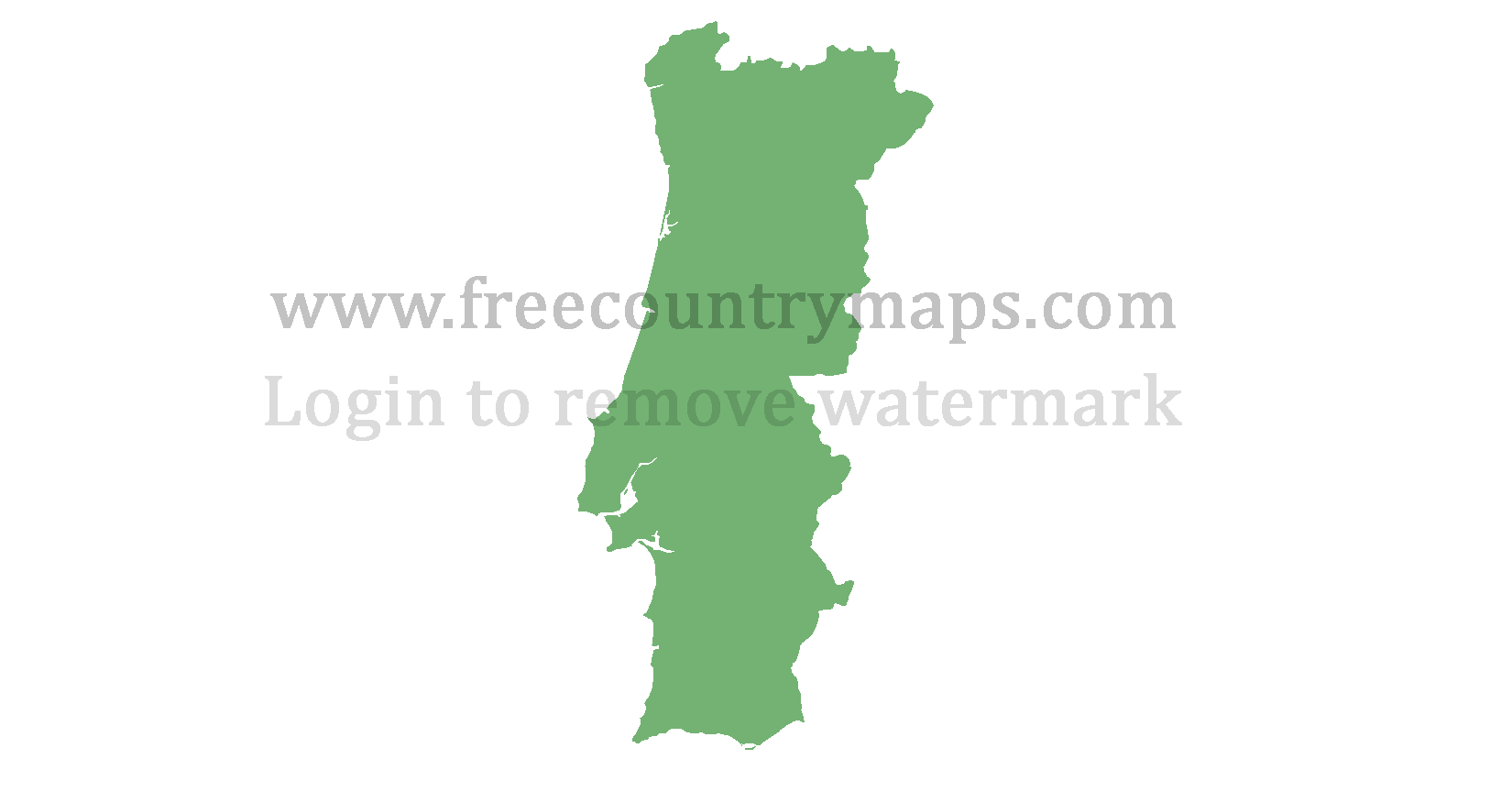 Portugal Blank Mercator Map