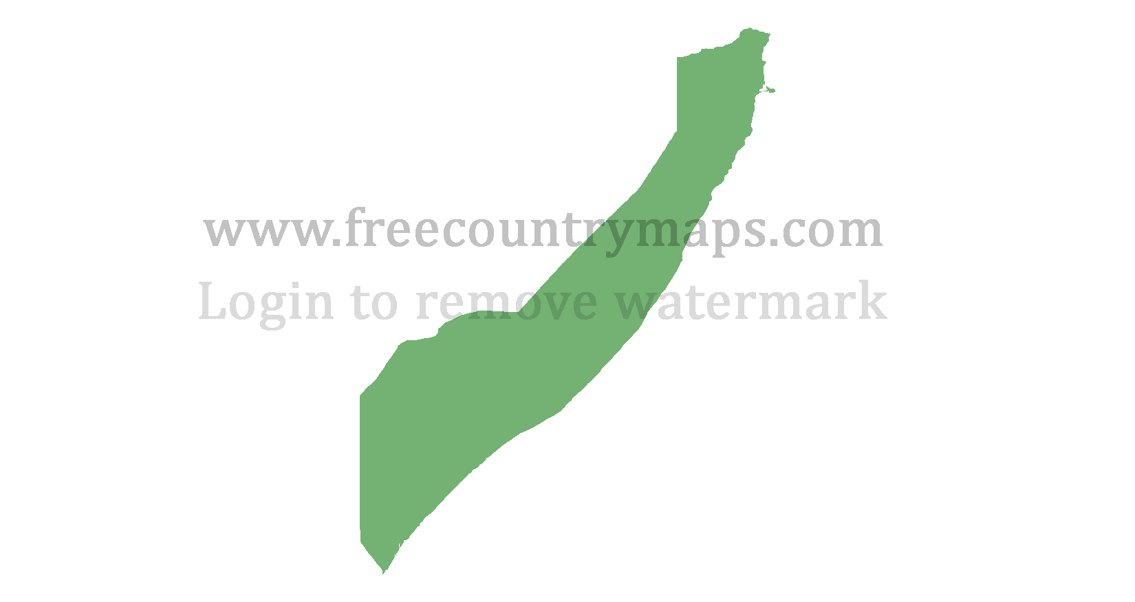 Somalia Blank Mercator Map
