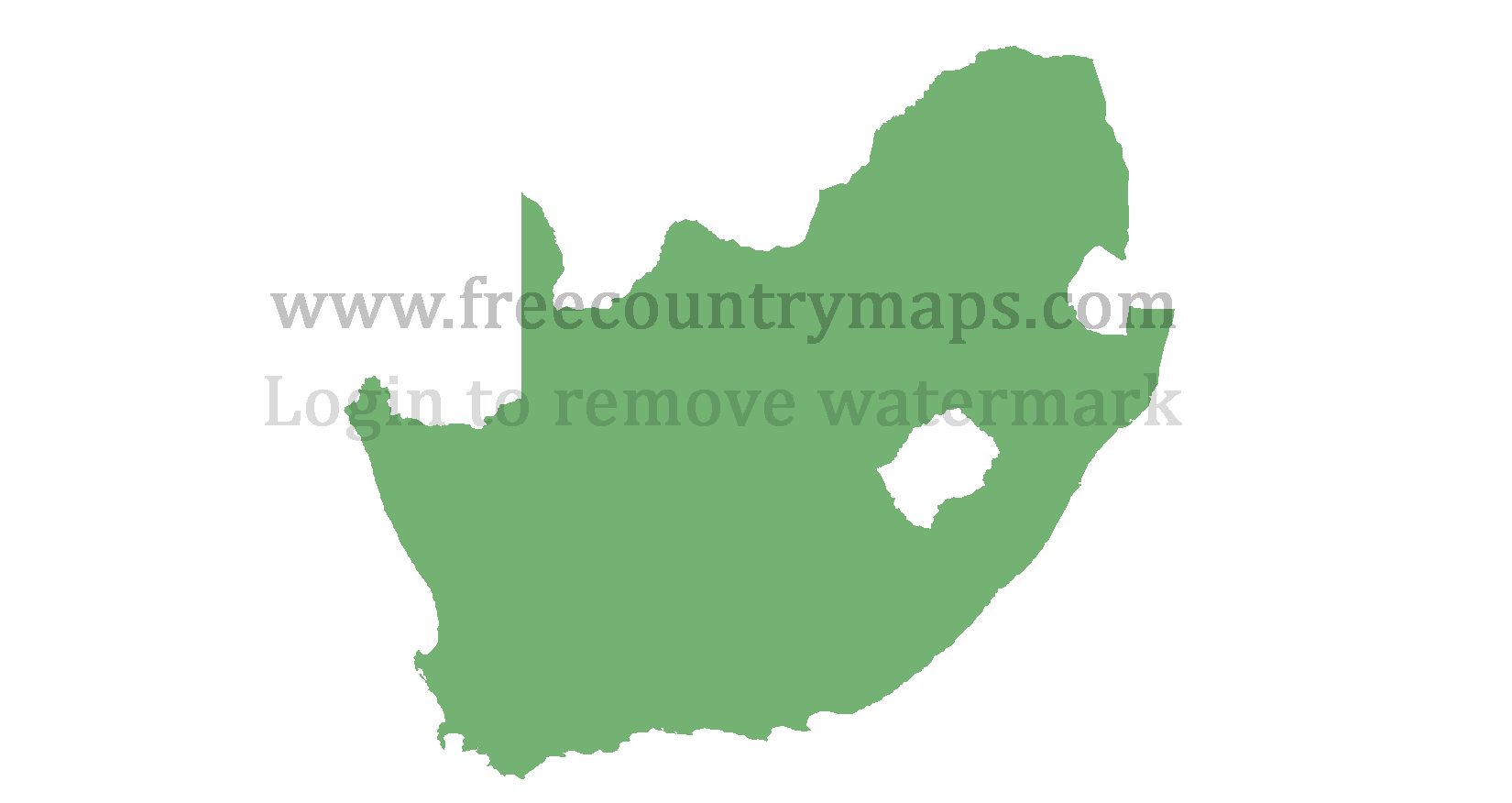 South Africa Blank Mercator Map