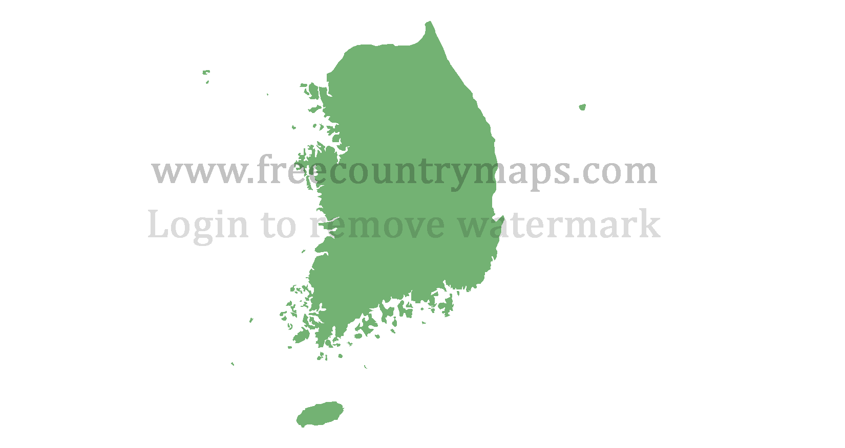 South Korea Blank Mercator Map