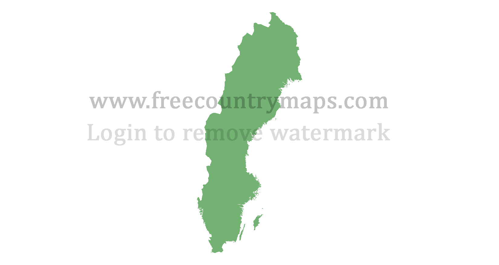 Sweden Blank Mercator Map