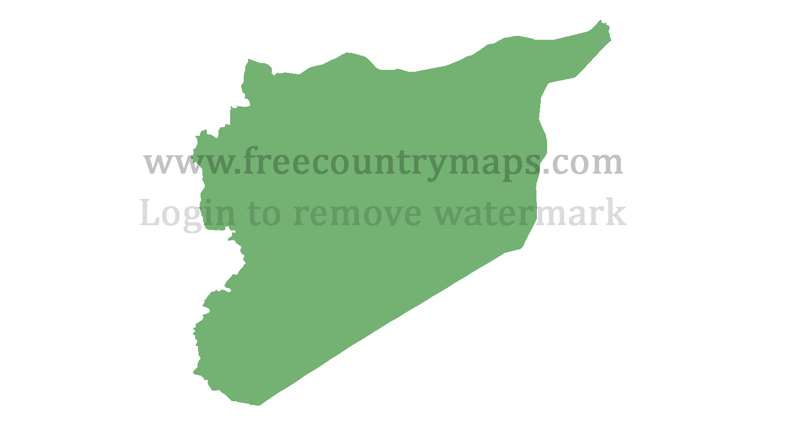Syria Blank Mercator Map