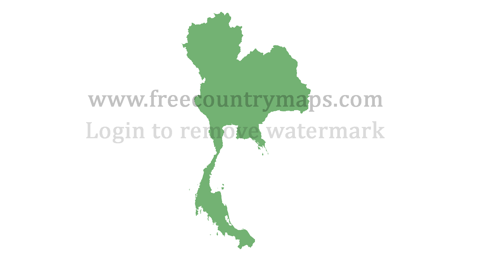 Thailand Blank Mercator Map