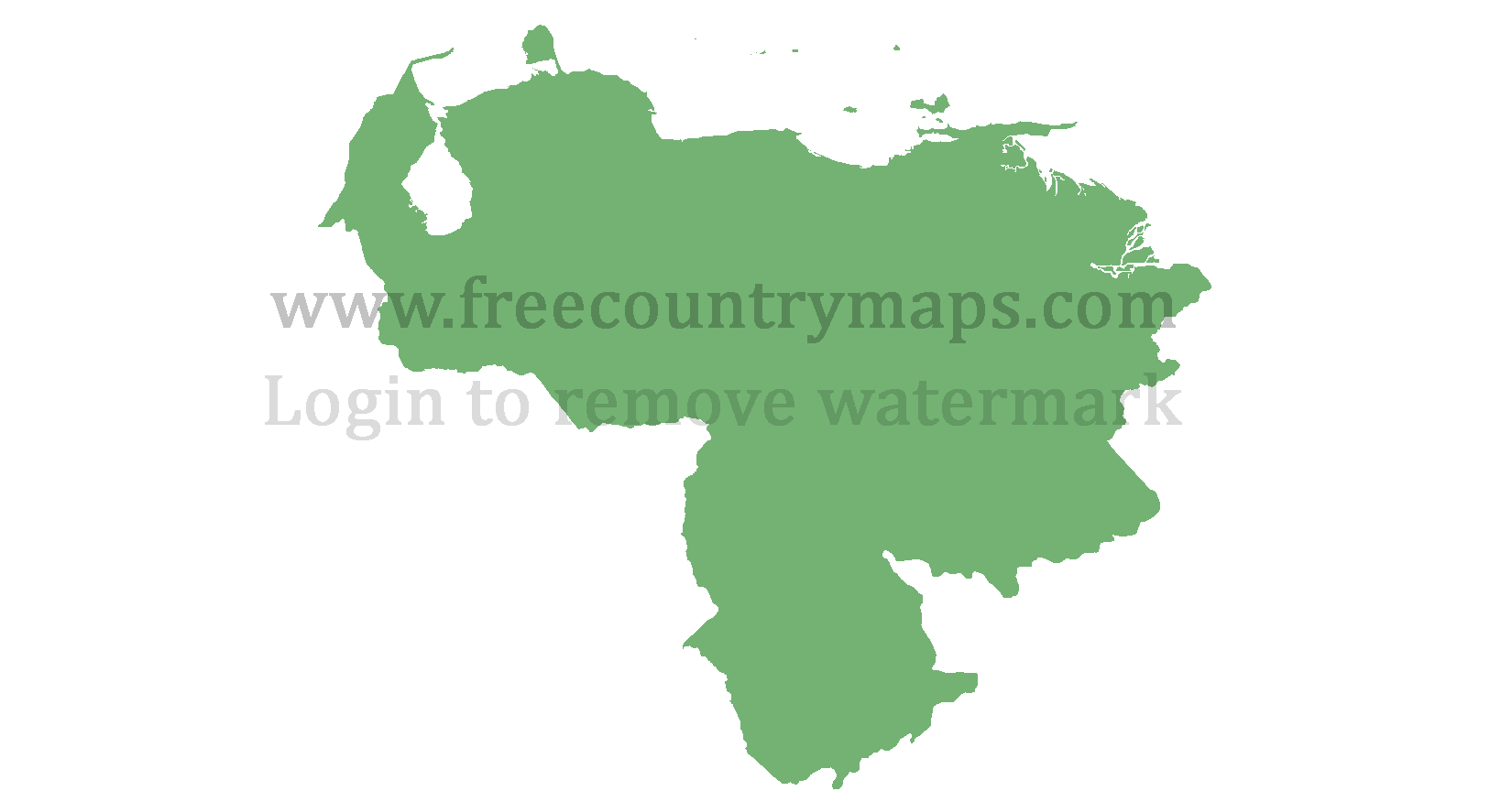 Venezuela Blank Mercator Map