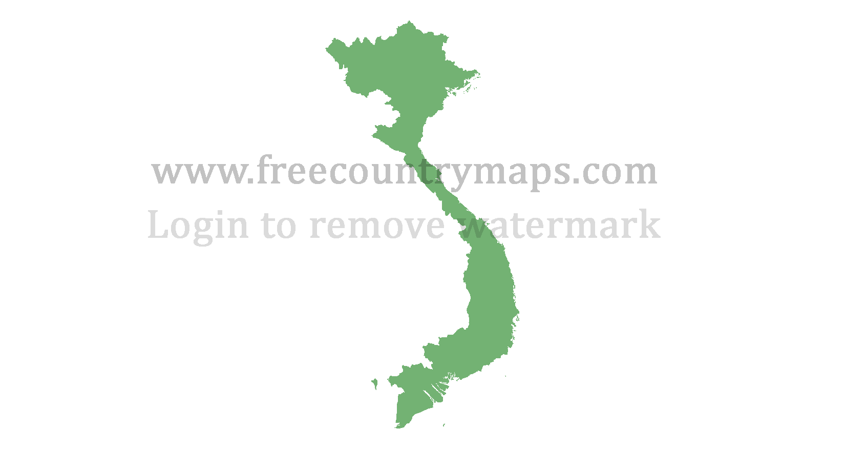 Vietnam Blank Mercator Map