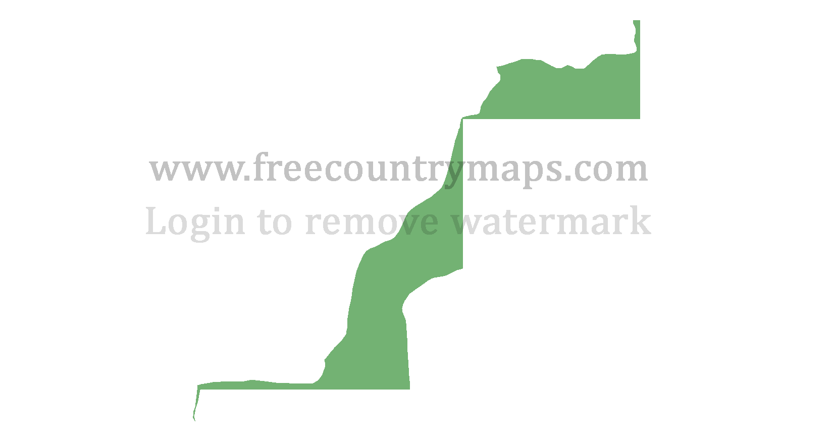 Western Sahara Blank Mercator Map