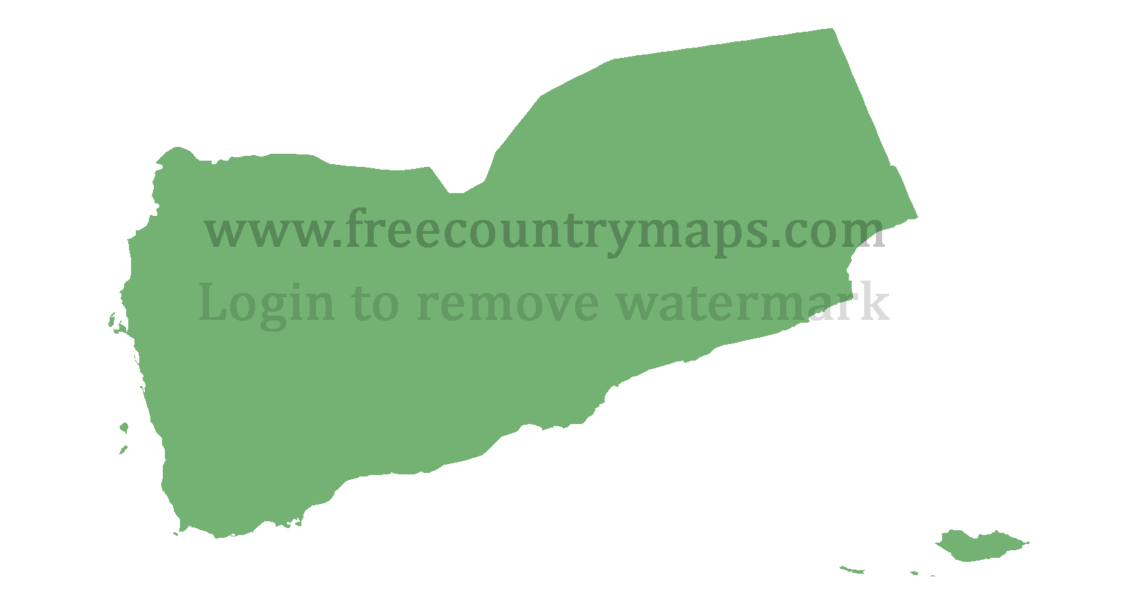 Yemen Blank Mercator Map