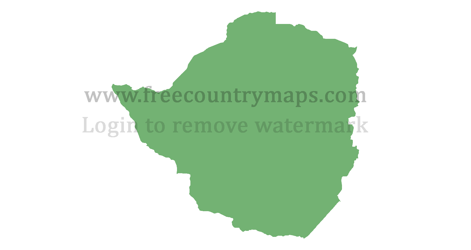 Zimbabwe Blank Mercator Map