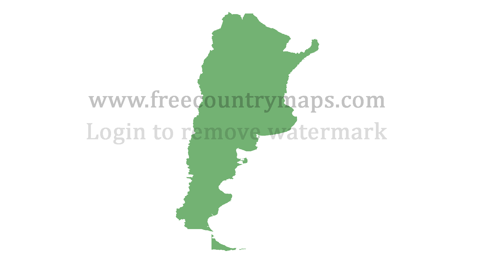 Blank Map of Argentina