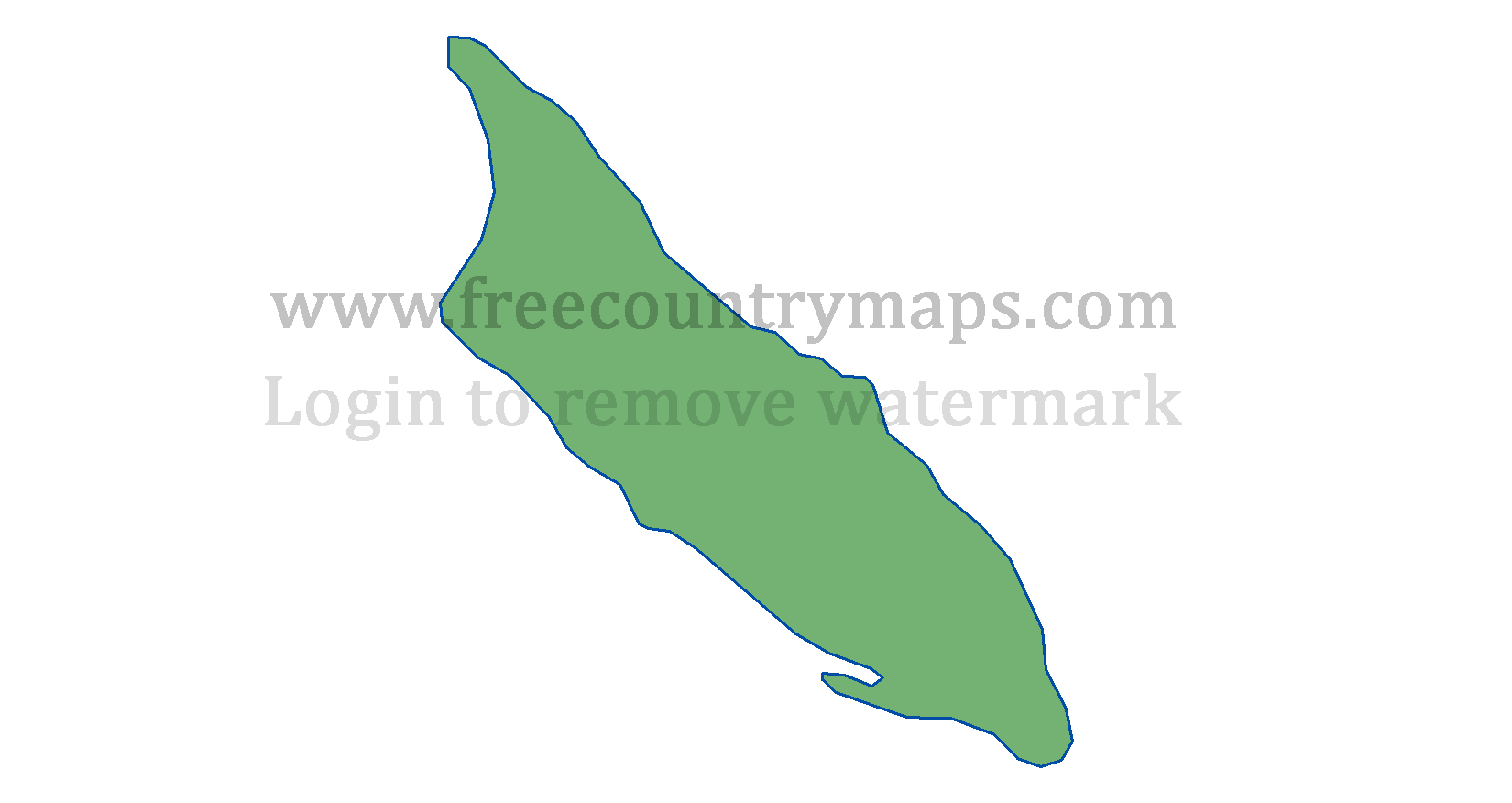 Blank Map of Aruba