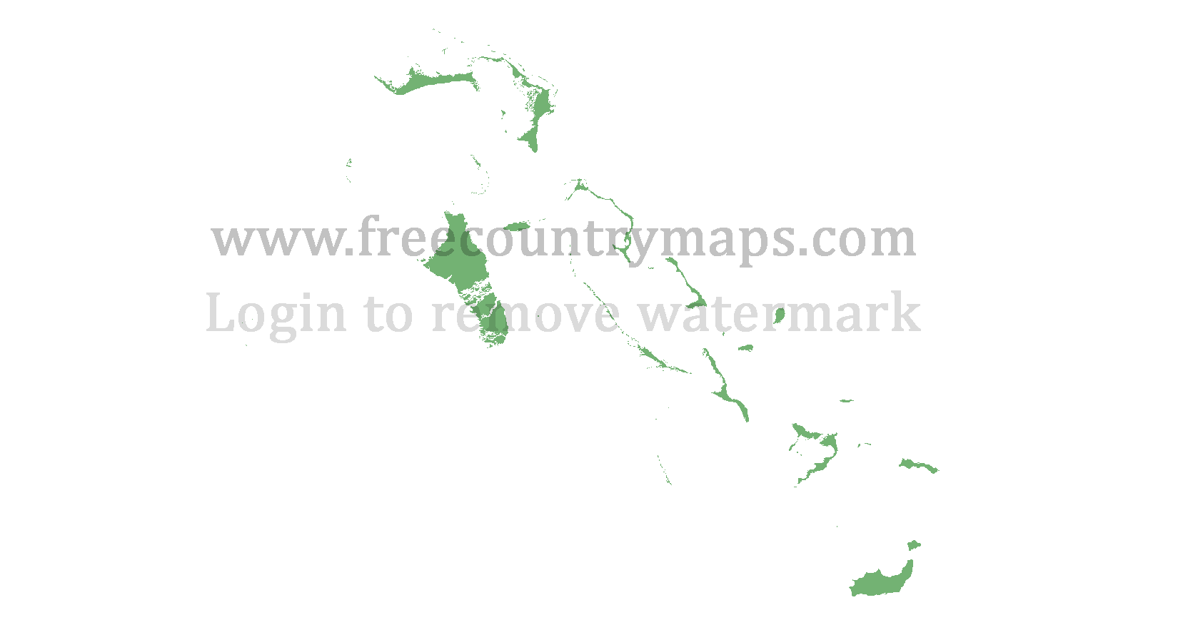 Blank Map of Bahamas
