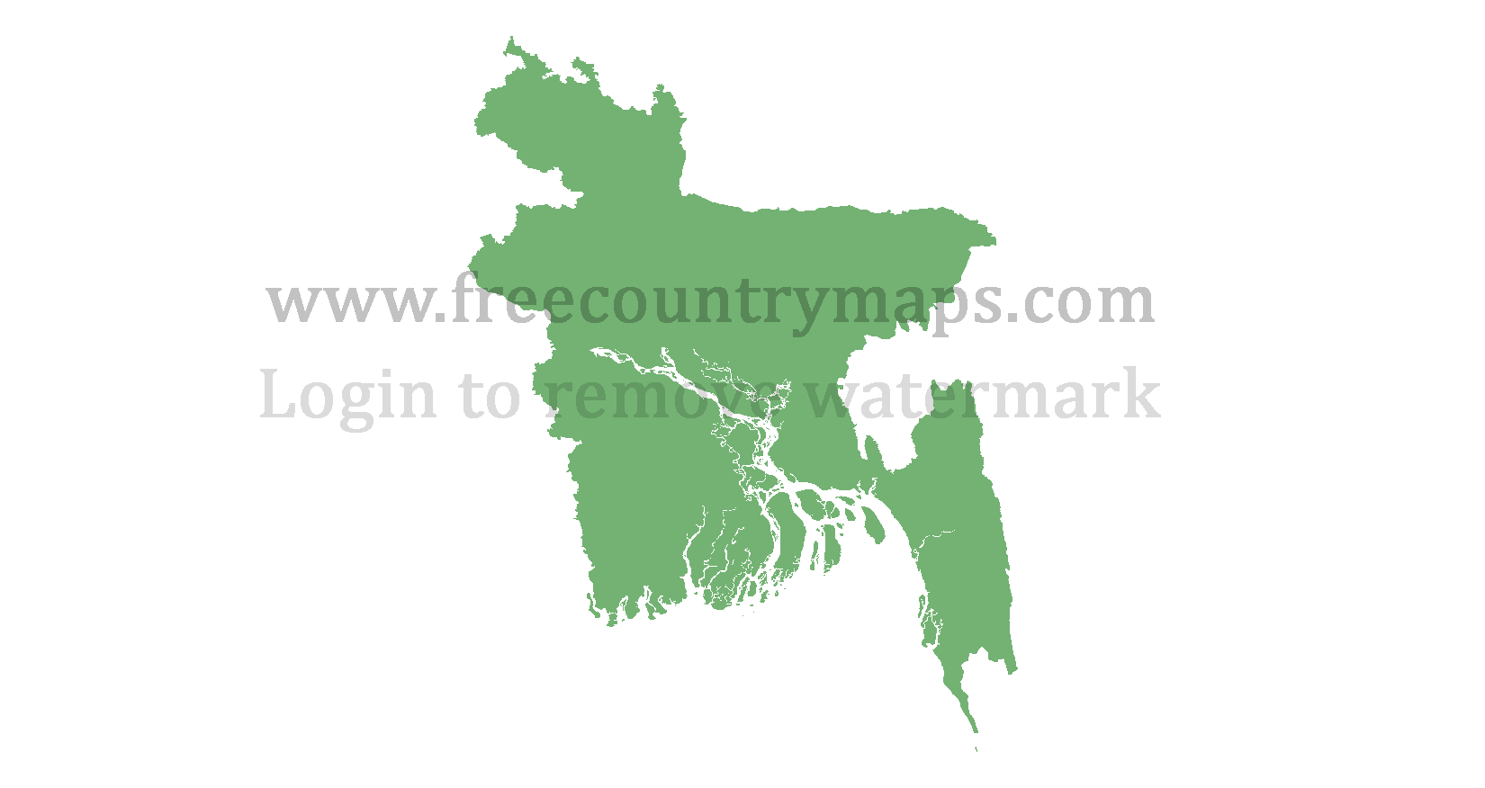 Blank Map of Bangladesh