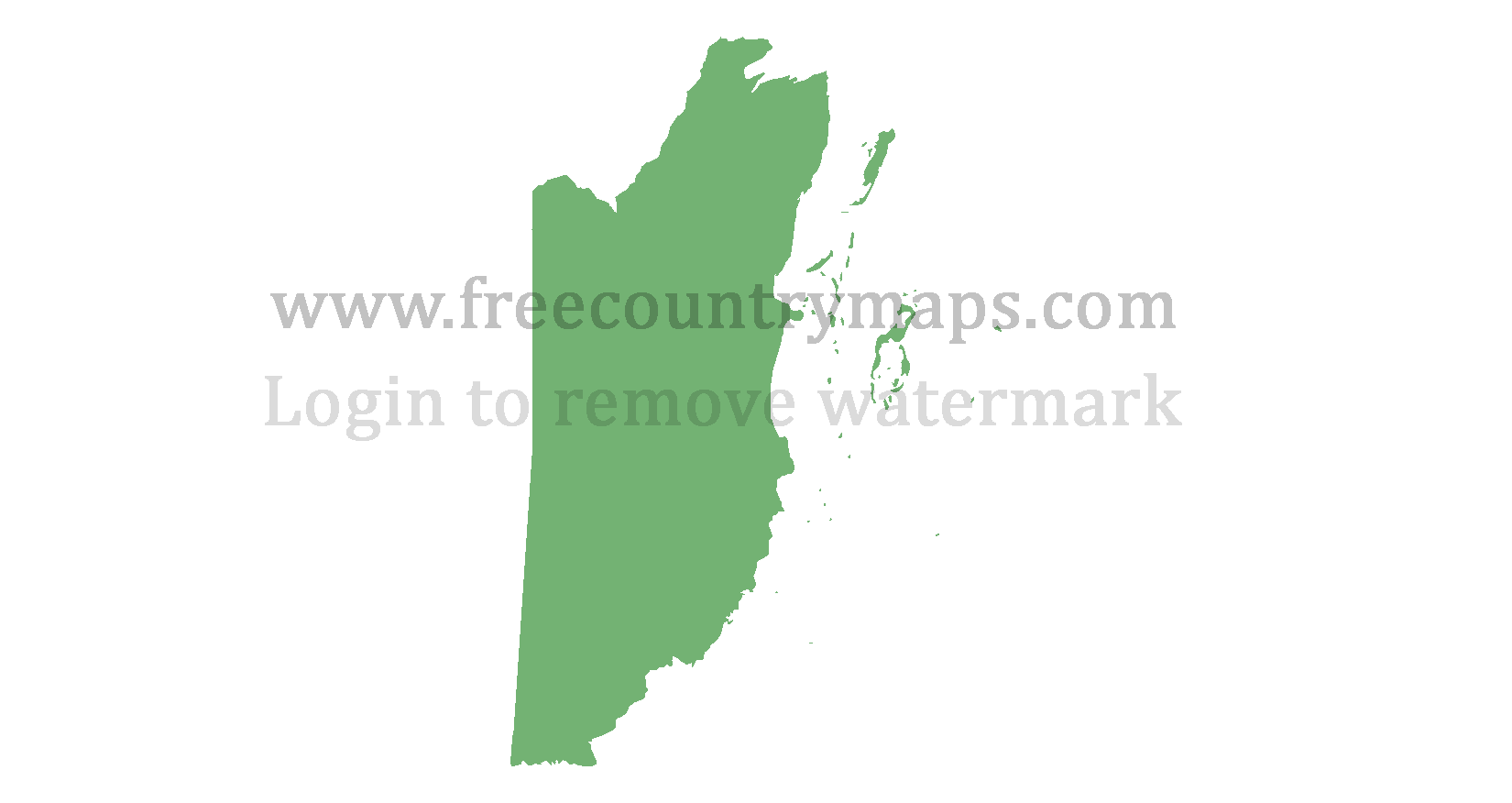 Blank Map of Belize