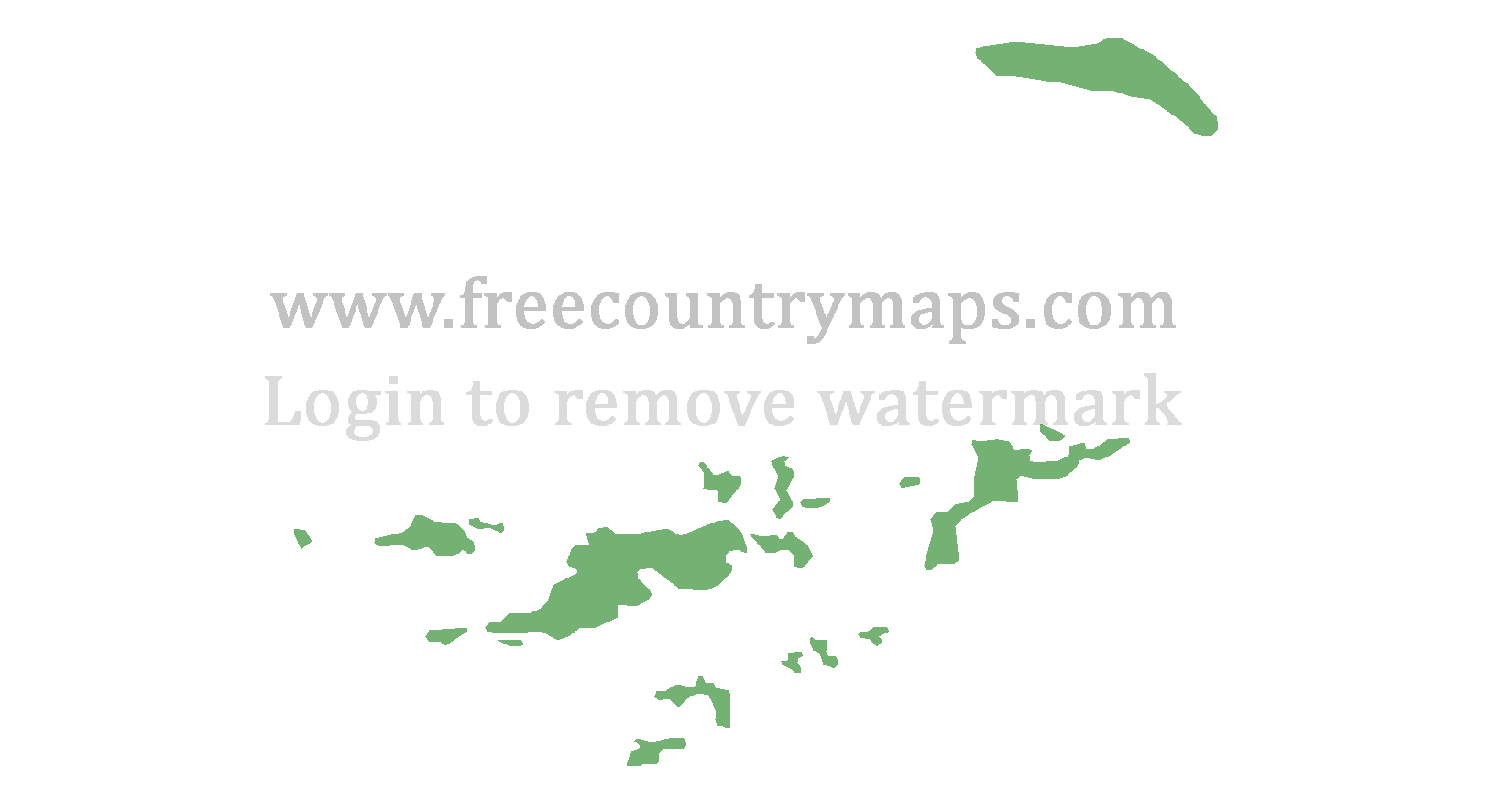 Blank Map of British Virgin Islands
