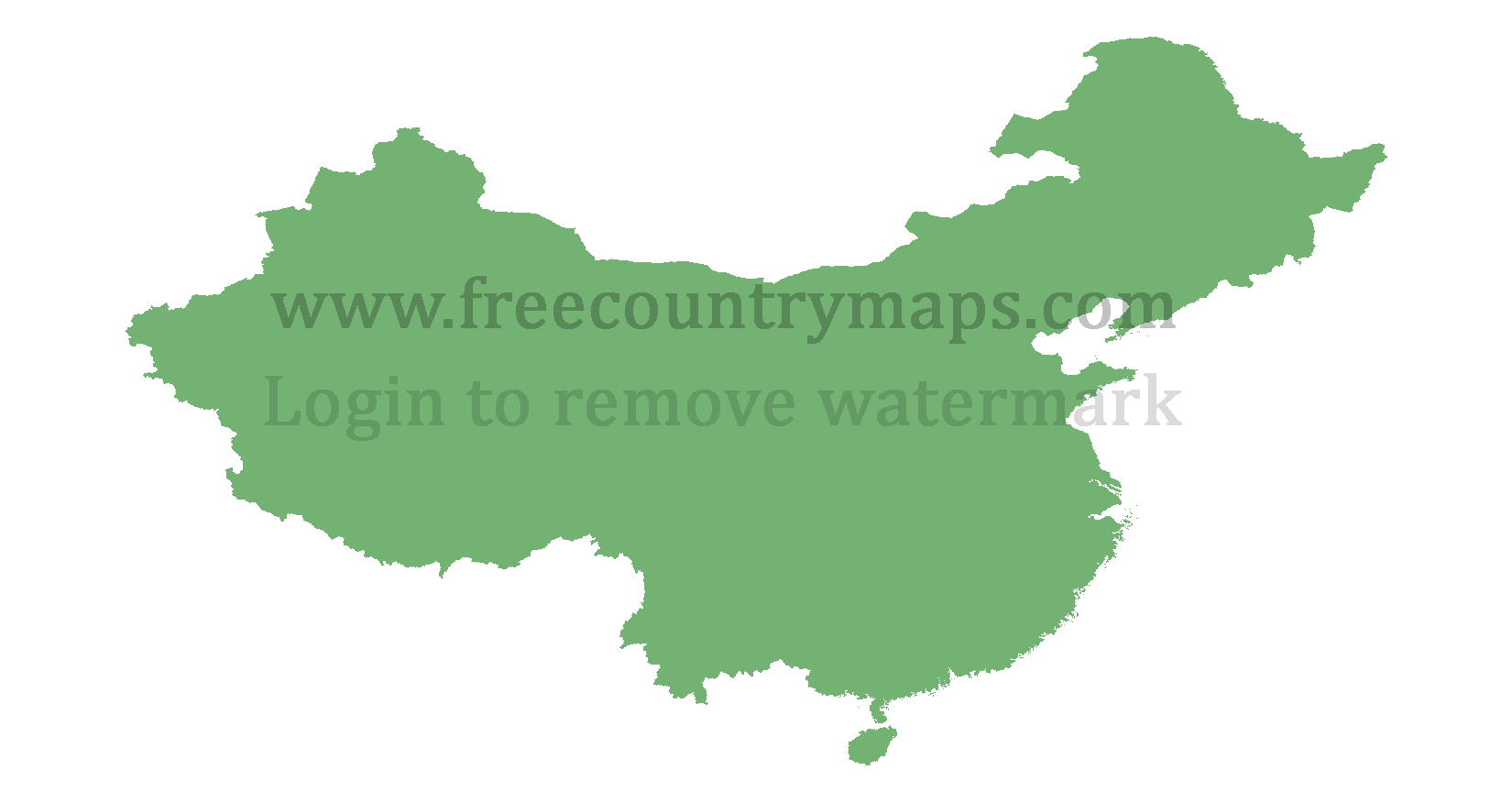 Blank Map of China