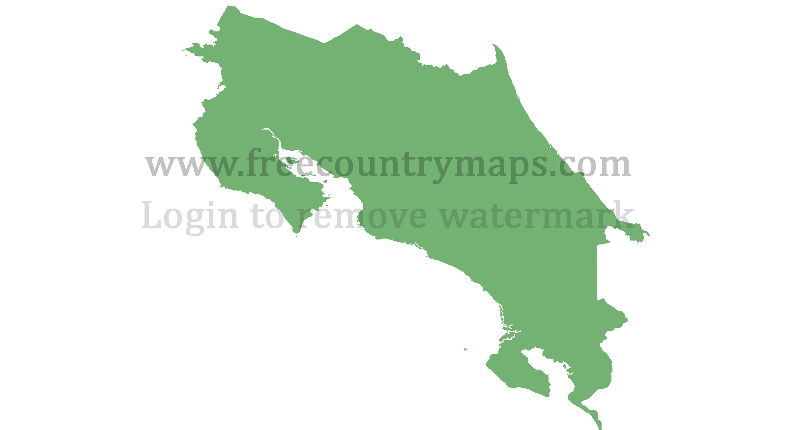 Blank Map of Costa Rica