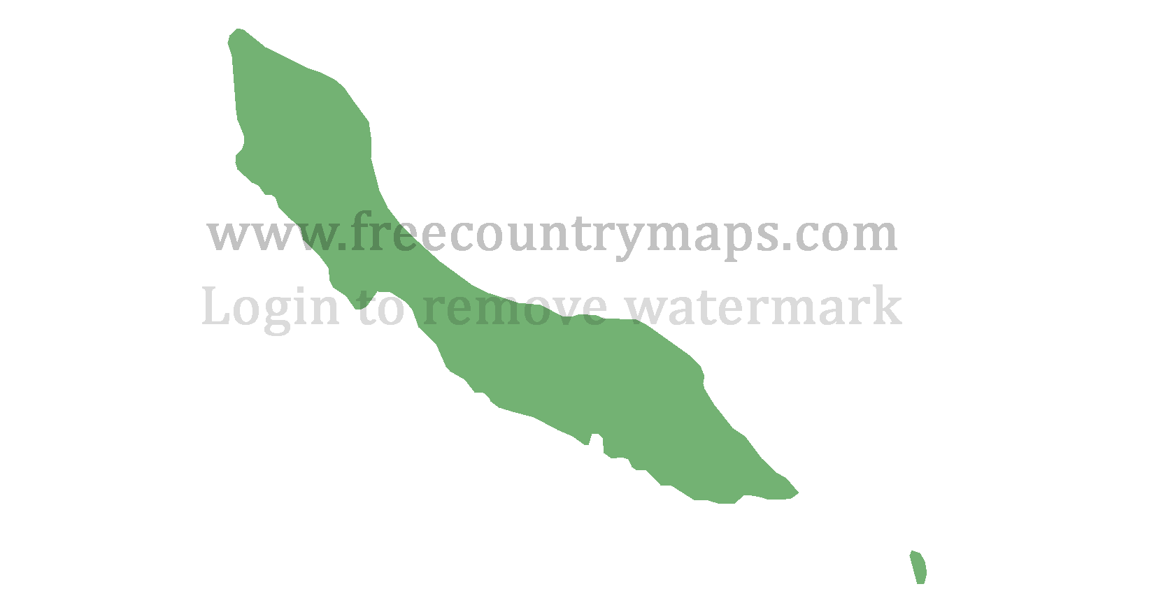 Blank Map of Curacao