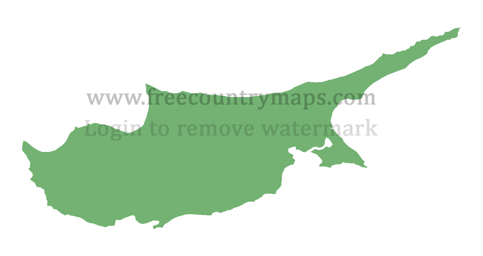 Blank Map of Cyprus