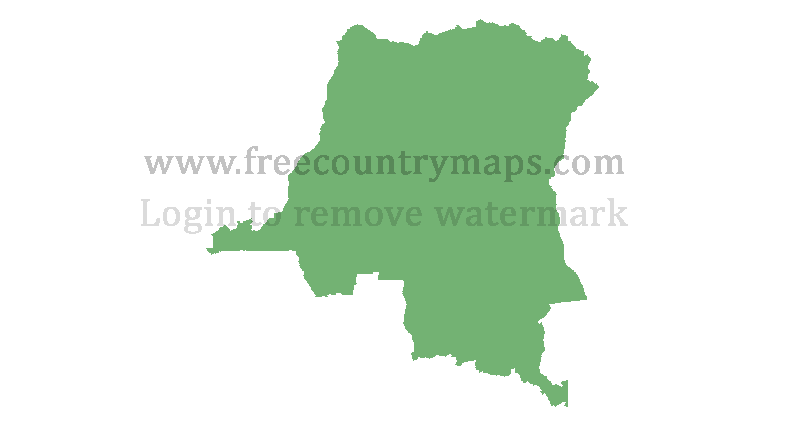 Blank Map of Democratic Republic of the Congo