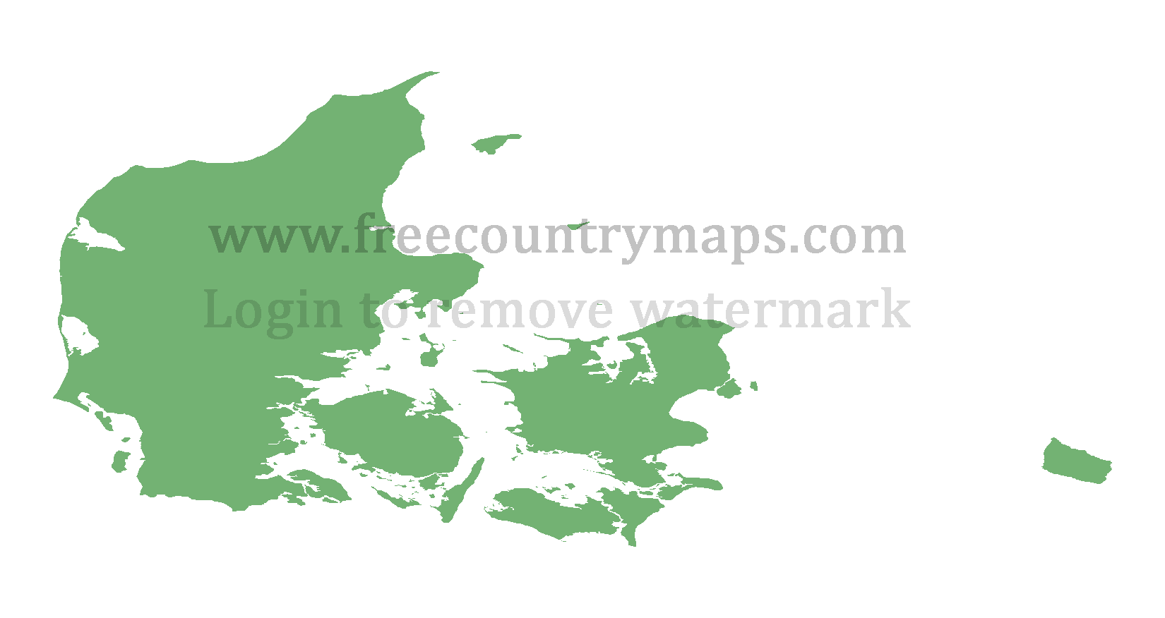 Blank Map of Denmark