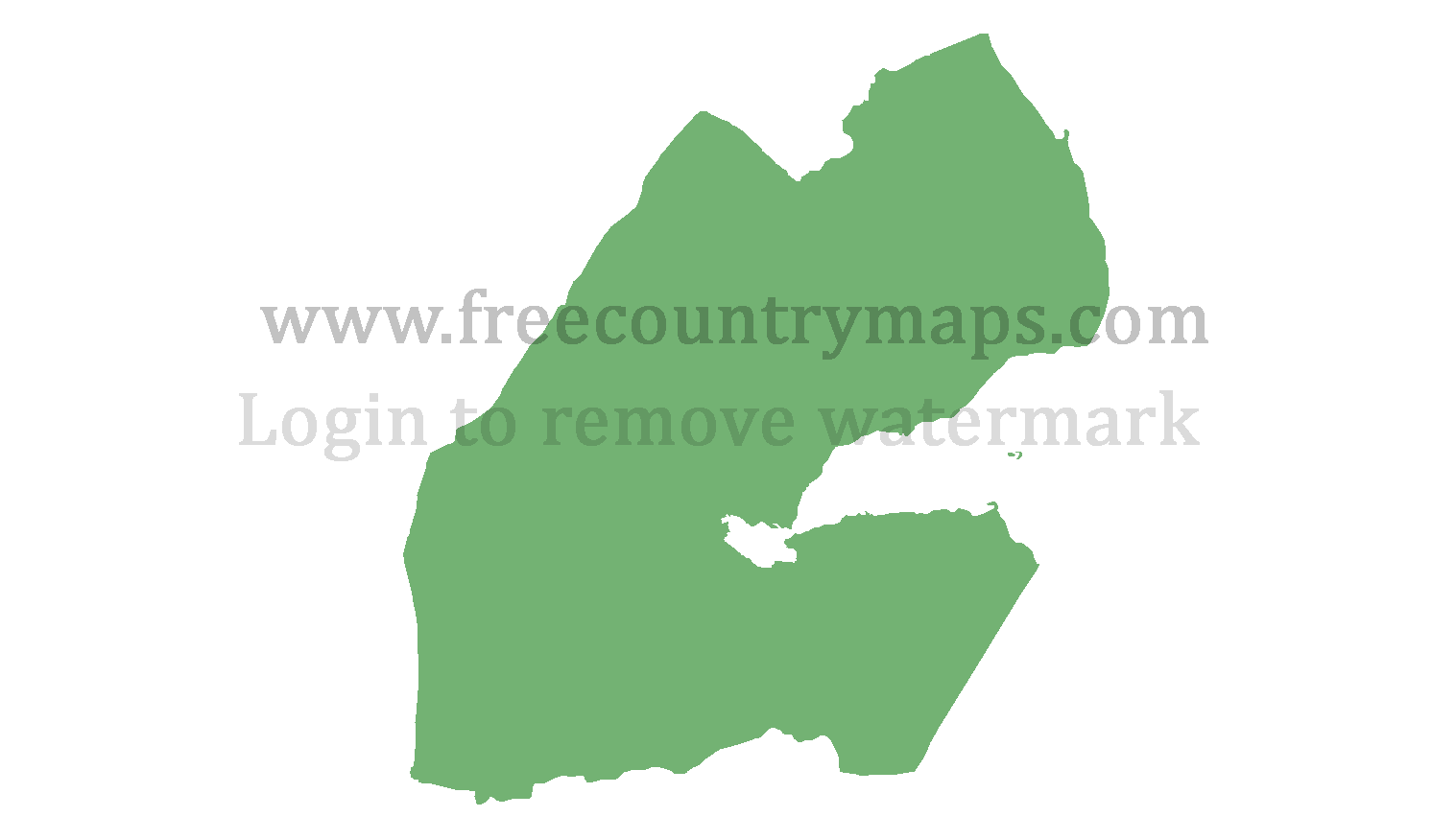 Blank Map of Djibouti