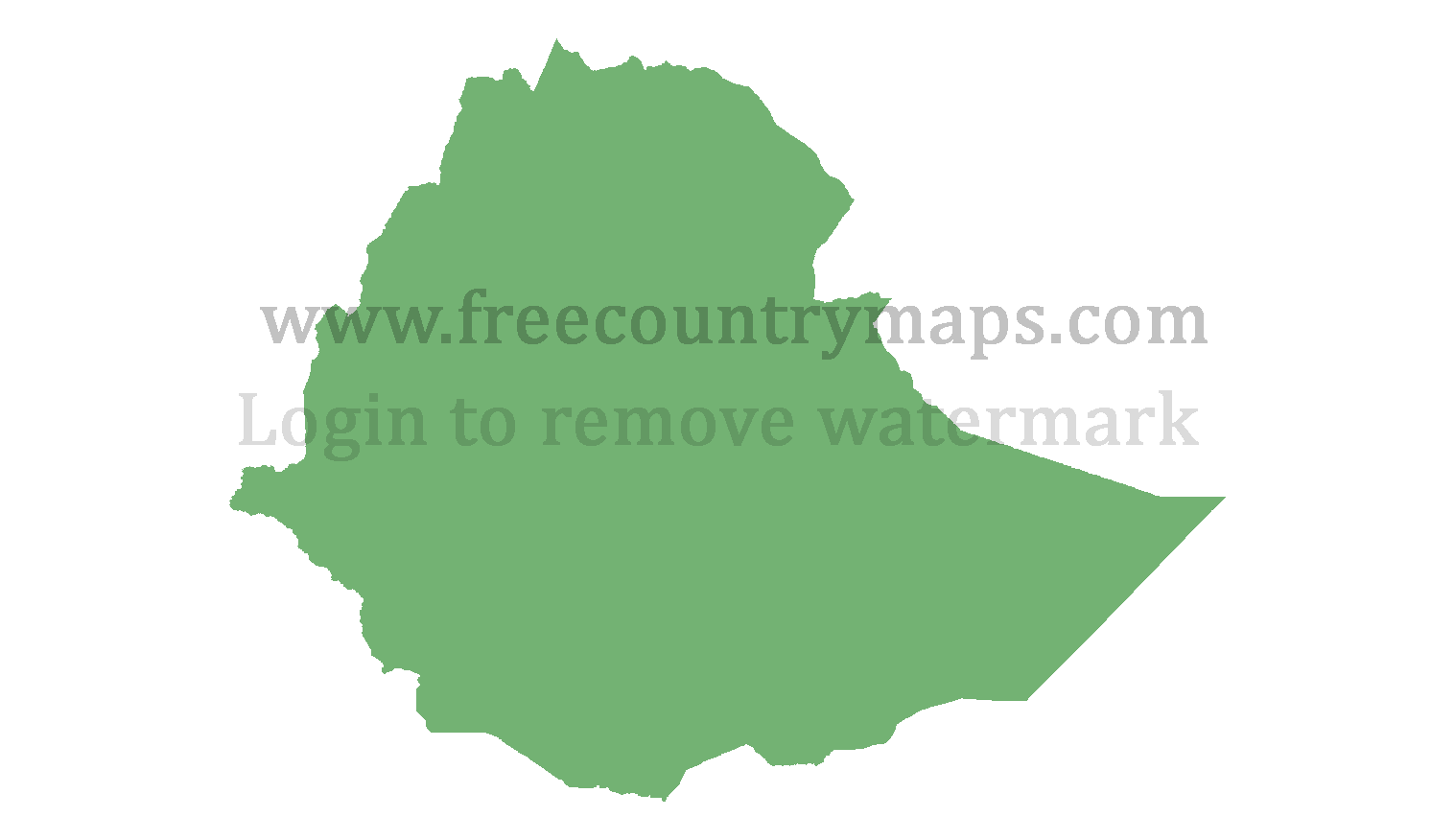 Blank Map of Ethiopia
