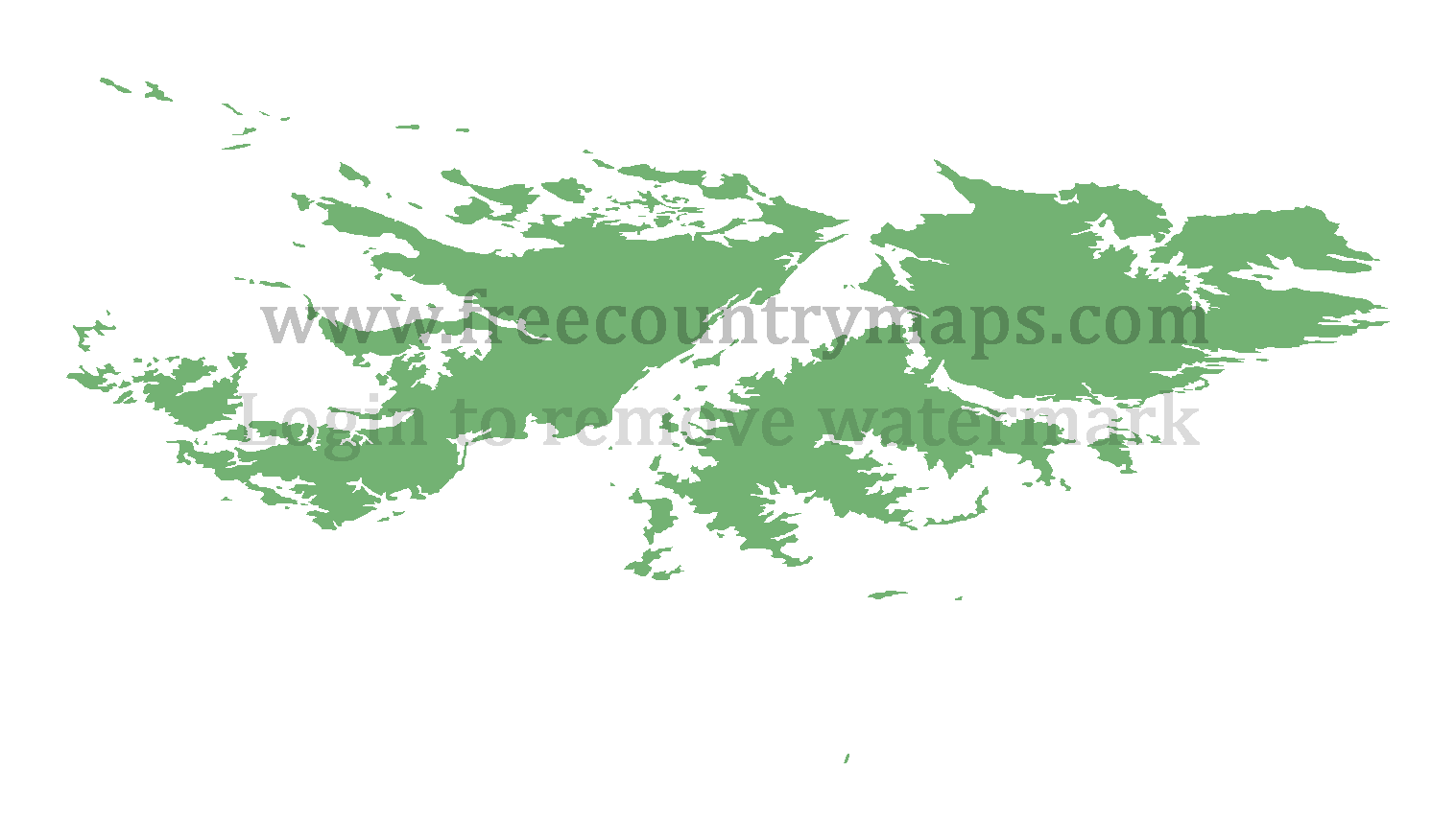 Blank Map of Falkland Islands