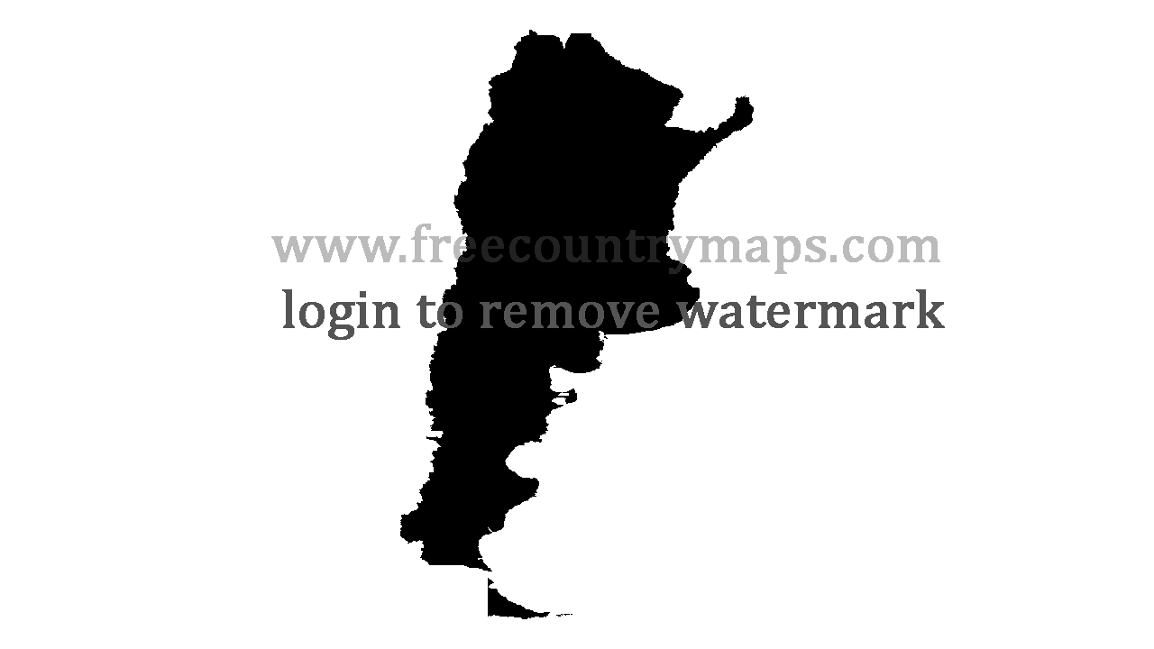 Gif Blank Map of Argentina