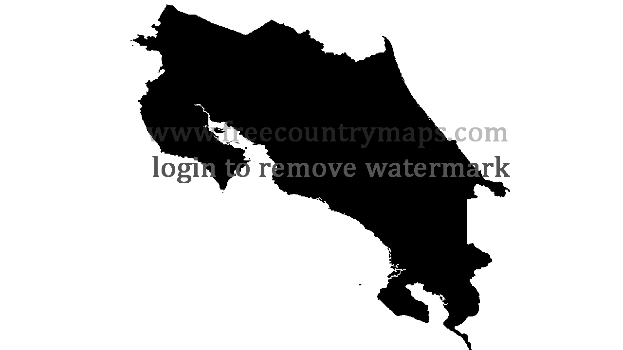 Gif Blank Map of Costa Rica